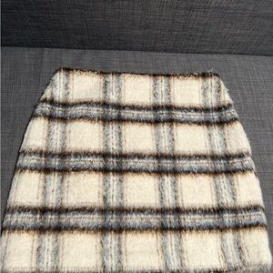 Loft Plaid Boucle Mini Skirt